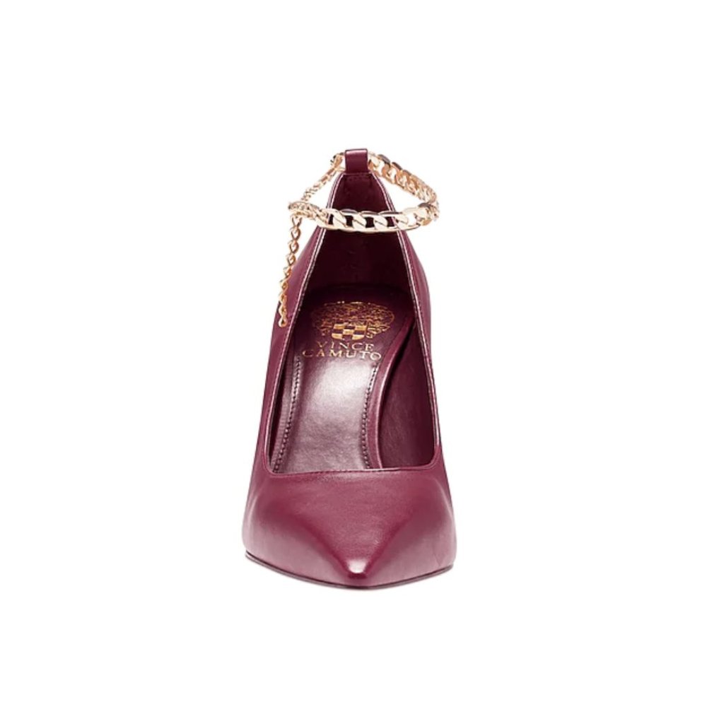 NEW Vince Camuto Women Peddya Elderberry Pointy Heel Anklet Chain Dress Pump - Picture 5 of 7